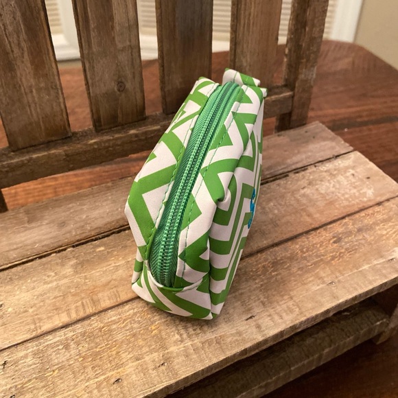 Monogram "S" Cosmetic Bags Set of 2, Blue & Green "S" Cosmetic Bags, Makeup Bags - Picture 11 of 16